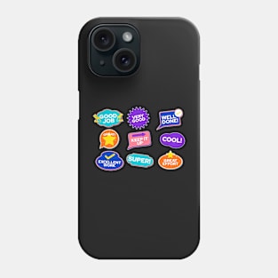 Confetti Positive Sayings Sticker pack Phone Case