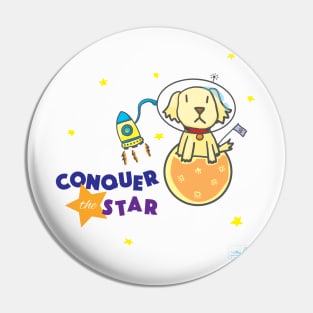 Conquer the Star - Dog Pin