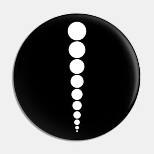 60's Retro Mod Minimal Dots in Black and White Pin