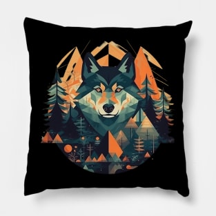 Abstract wolf Pillow