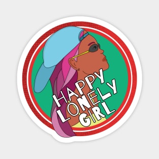 Happy Lonely Girl Magnet