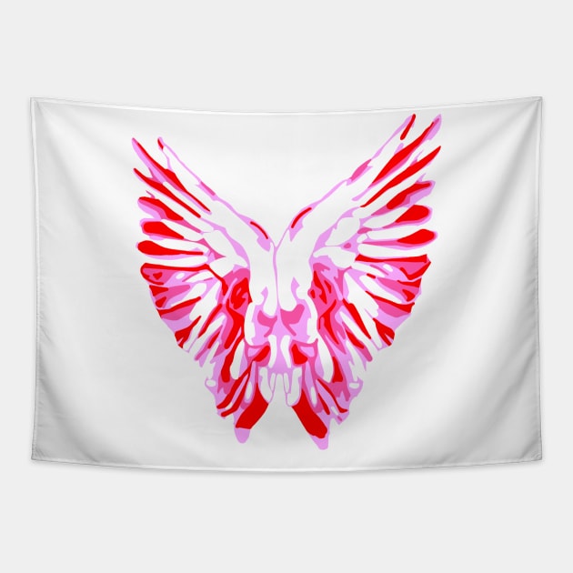 Pink Angel Wings Tapestry by CBV