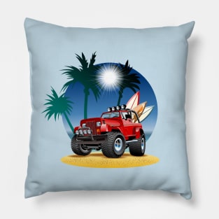 Cartoon jeep Pillow