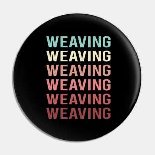 Colorful Text Weaving Weaver Pin