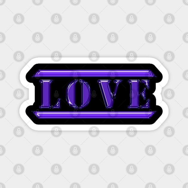 Love Purple Magnet by The Black Panther