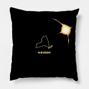 Solar Eclipse 2024 New York Pillow