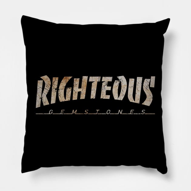 Righteous Gemstones - Dirty Vintage Pillow by SERVASTEAK