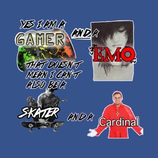 Gamer Emo Skater Cardinal T-Shirt