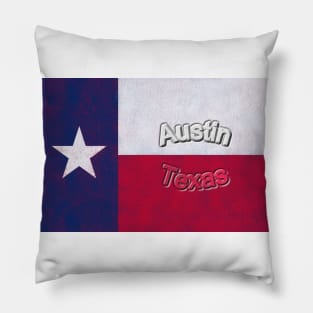 Austin Texas Flag Pillow