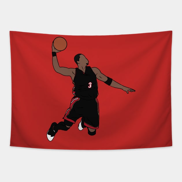 Dwyane Wade Dunk Tapestry by rattraptees