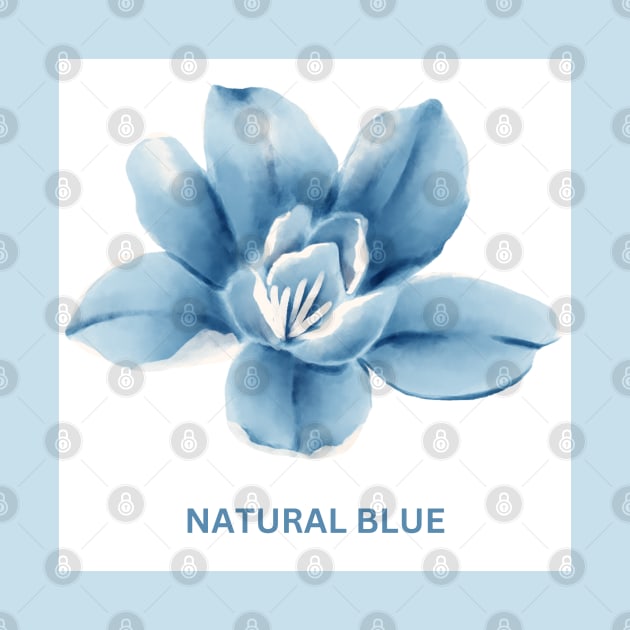 Watercolor natural blue flower by Nataliia1112