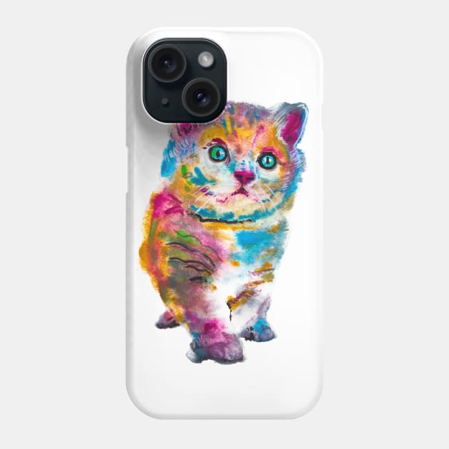 Cute Rainbow Kitten Phone Case by beaugeste2280@yahoo.com