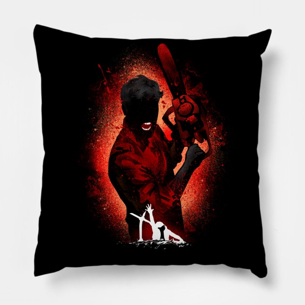 Captain Chainsaw Pillow by HyperTwenty