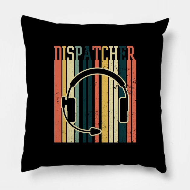 911 Dispatcher Shirt | Vintage Retro Gift Pillow by Gawkclothing