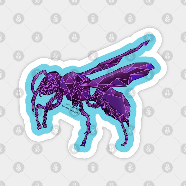 Alexandrite Wasp Purple Magnet by Blackmoonrose13