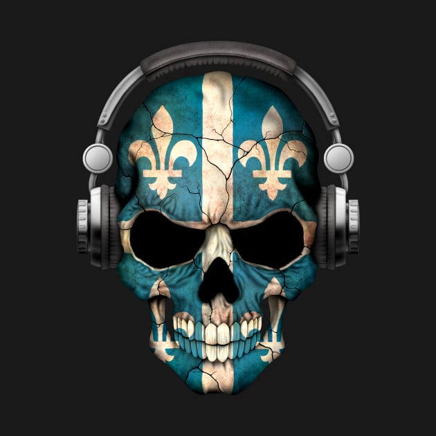 Dark Skull Deejay with Quebec Flag by jeffbartels