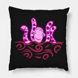 Friendly Pink Octopus Pillow