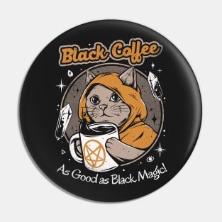 Black Coffee - Cats Magic Pin