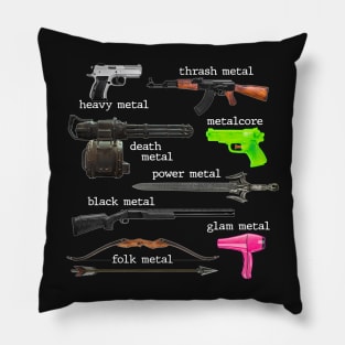 Weapons of Metal Music Pillow