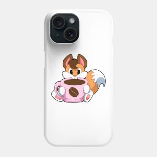 Fox with Cup of Coffee Phone Case