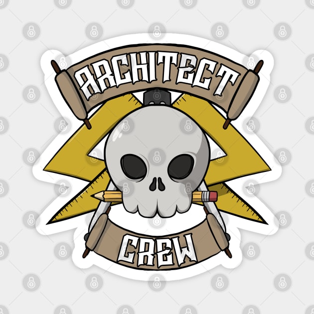 Architects crew Jolly Roger pirate flag Magnet by RampArt