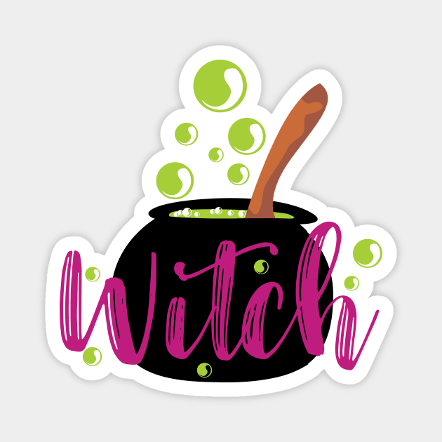 Bubbling Witch Cauldron Magnet by Valkyrie's Designs