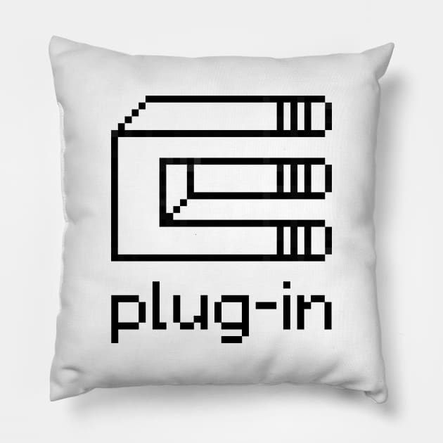 Plug-in, Turn On, Photoshop Out Pillow by DemShirtsTho