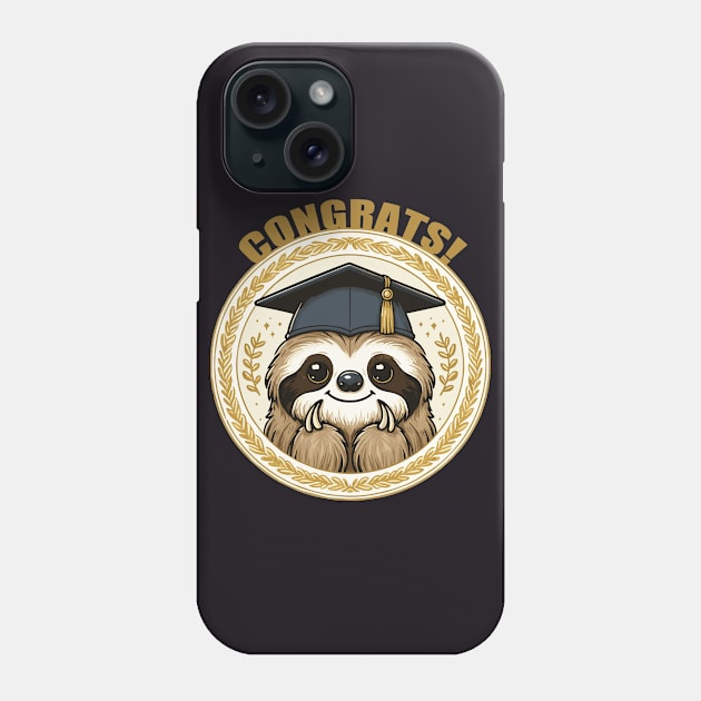 Congrats Graduate Sloth Phone Case by Heartsake