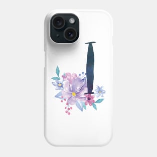 Floral Monogram I Pretty Lilac Bouquet Phone Case