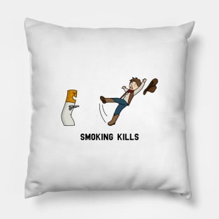 smoking kills cartoon Pillow
