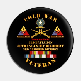 Cold War Vet w  3rd Bn - 36th Infantry - 3rd AD w  Full Rack SVCD Pin