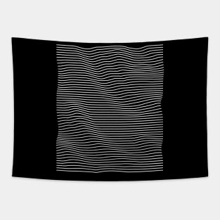 geometrical black and white lines Tapestry