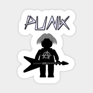 Punk Guitarist Minifig by Customize My Minifig Magnet