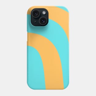 Boho orange and baby blue rainbow pattern Phone Case