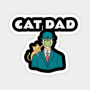 Cat Dad – Surreal Art Cat Lover Magnet