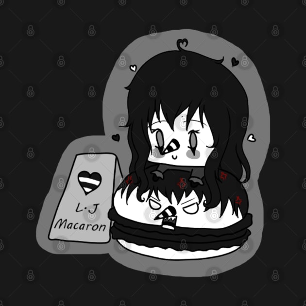 Creepypasta Laughing Jack Macaron by LillyTheChibi