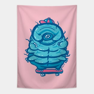 Skateboarding Water bear Tapestry