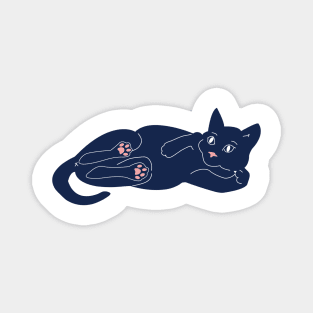 Blue cat pattern Magnet