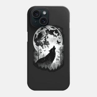 Lonely Howl at the Moon Phone Case