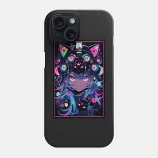 Anime Cat Girl Pink | Quality Anime Design | Chibi Cat Girl Miaw | Manga Anime Art Phone Case