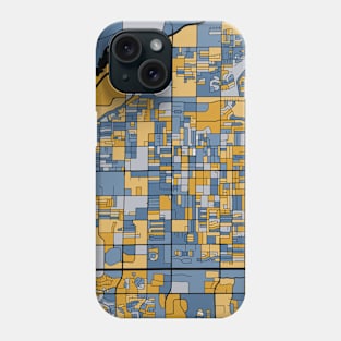 Mesa Map Pattern in Blue & Gold Phone Case