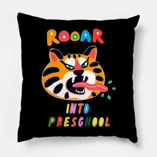 Roaring Into Preschool Pillow