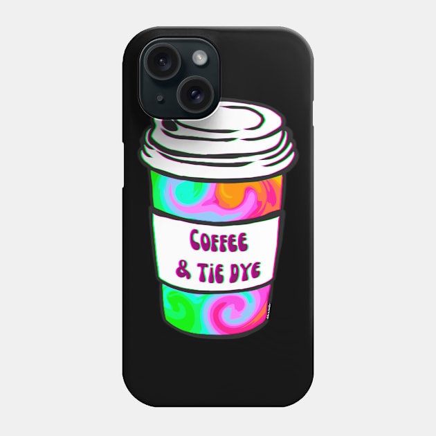 Rainbow Tie Dye Coffee Phone Case by ROLLIE MC SCROLLIE