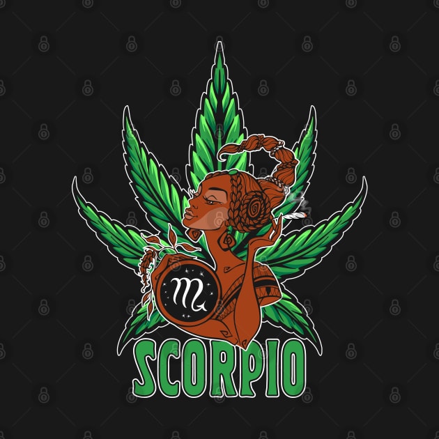 Scorpio Weed Shirt, Zodiac Cannabis, Scorpio Marijuana Shirt, Scorpio Gift, Scorpio Zodiac tee, zodiac birthday gift by Moon Phase Design