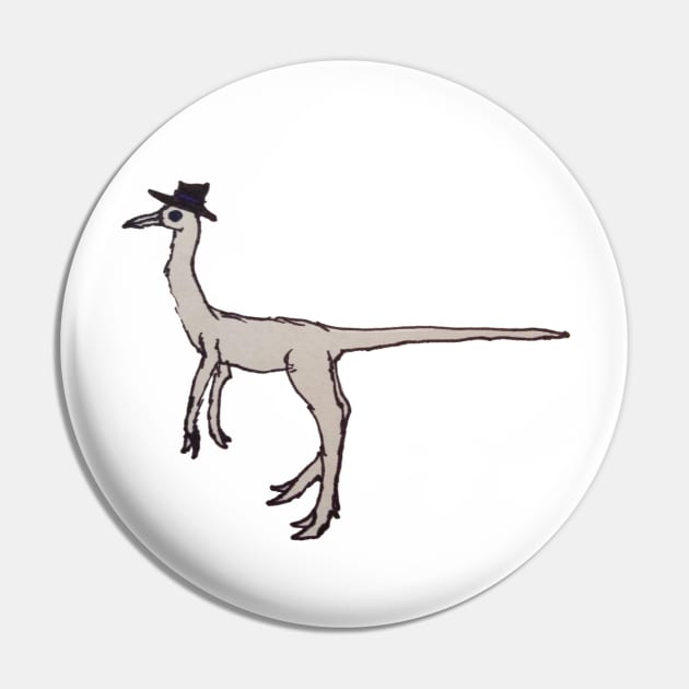 Gallimimus with a Hat Pin by VVLanoue