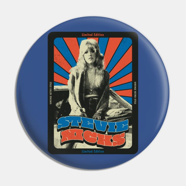 StevieNicks - VINTAGE RETRO STYLE - POPART Pin by BibirNDower77