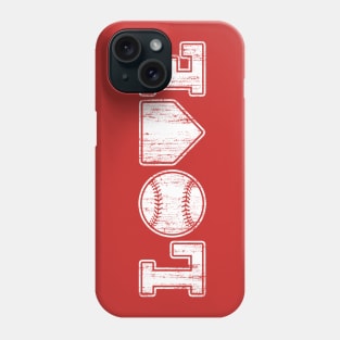 Vintage Love Baseball Home Plate Phone Case