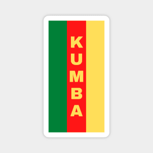 Kumba City in Cameroon Flag Colors Vertical Magnet