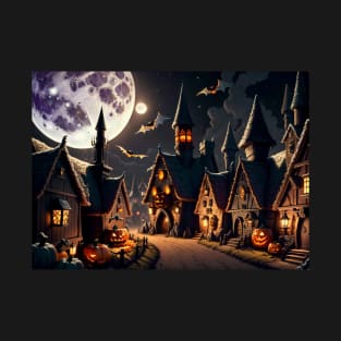 Spooky Halloween Village T-Shirt