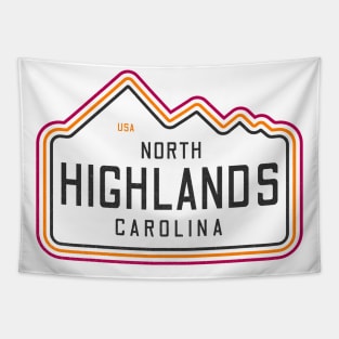 Visiting NC Mountain Cities Highlands, NC Neon Range Tapestry